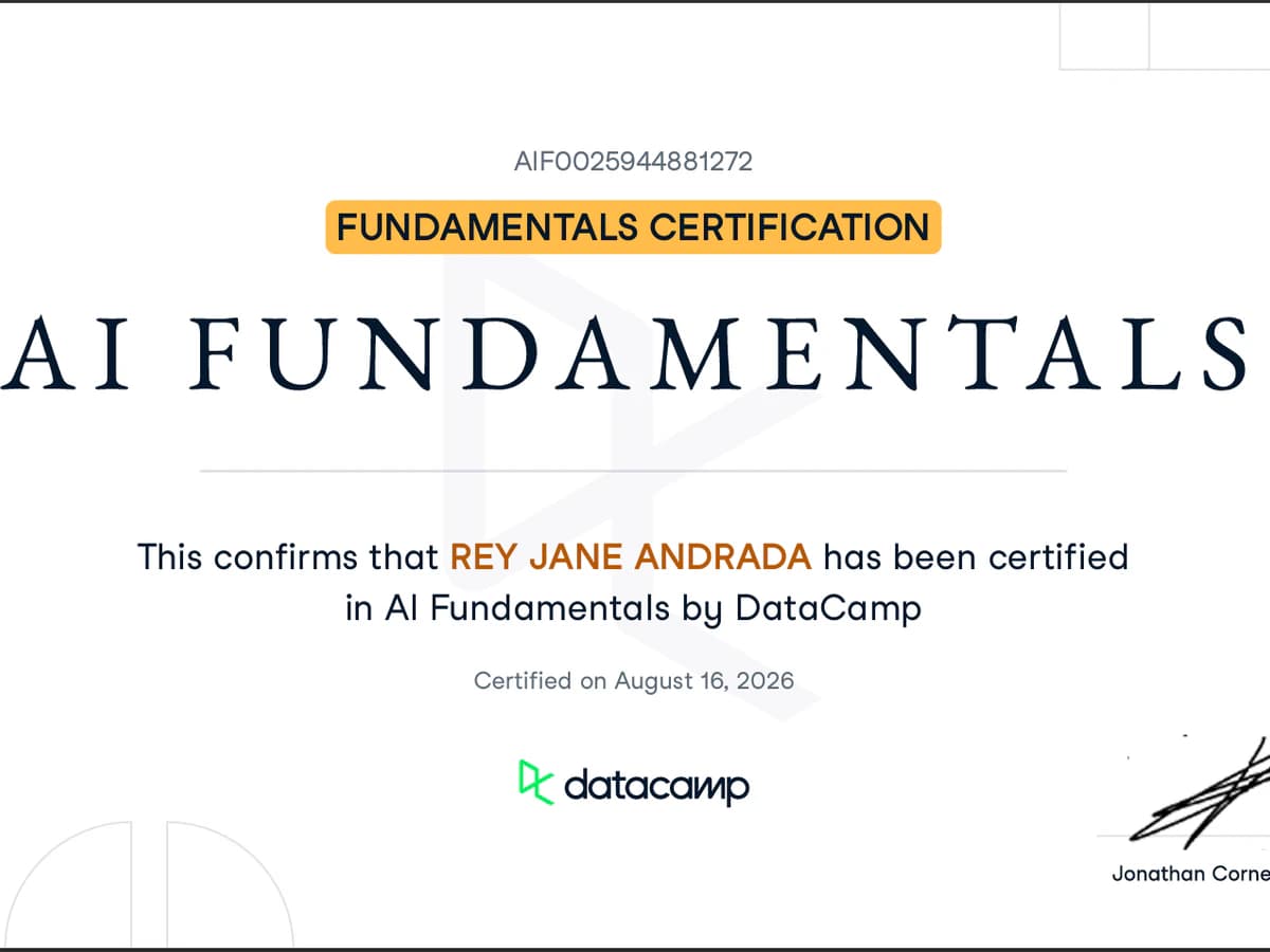 DataCamp AI Fundamentals