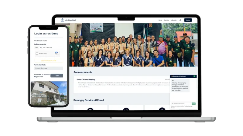 e-Serbisyo Rizal interface